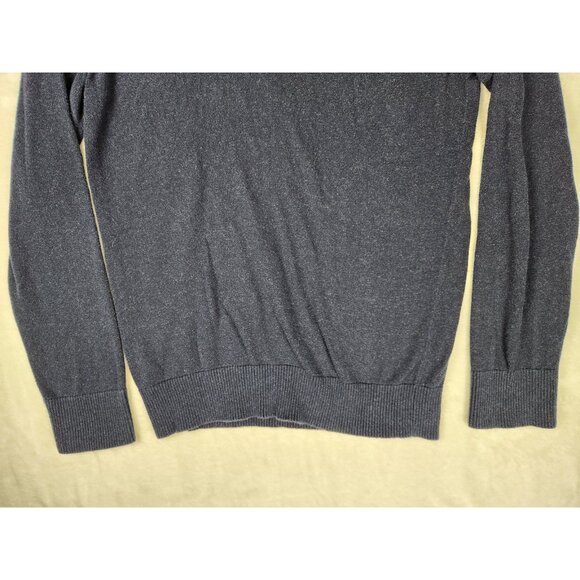 Abercrombie & Fitch Wool Cashmere Cotton Blend Sweater Mens L Blue Muscle Fit - Picture 8 of 13